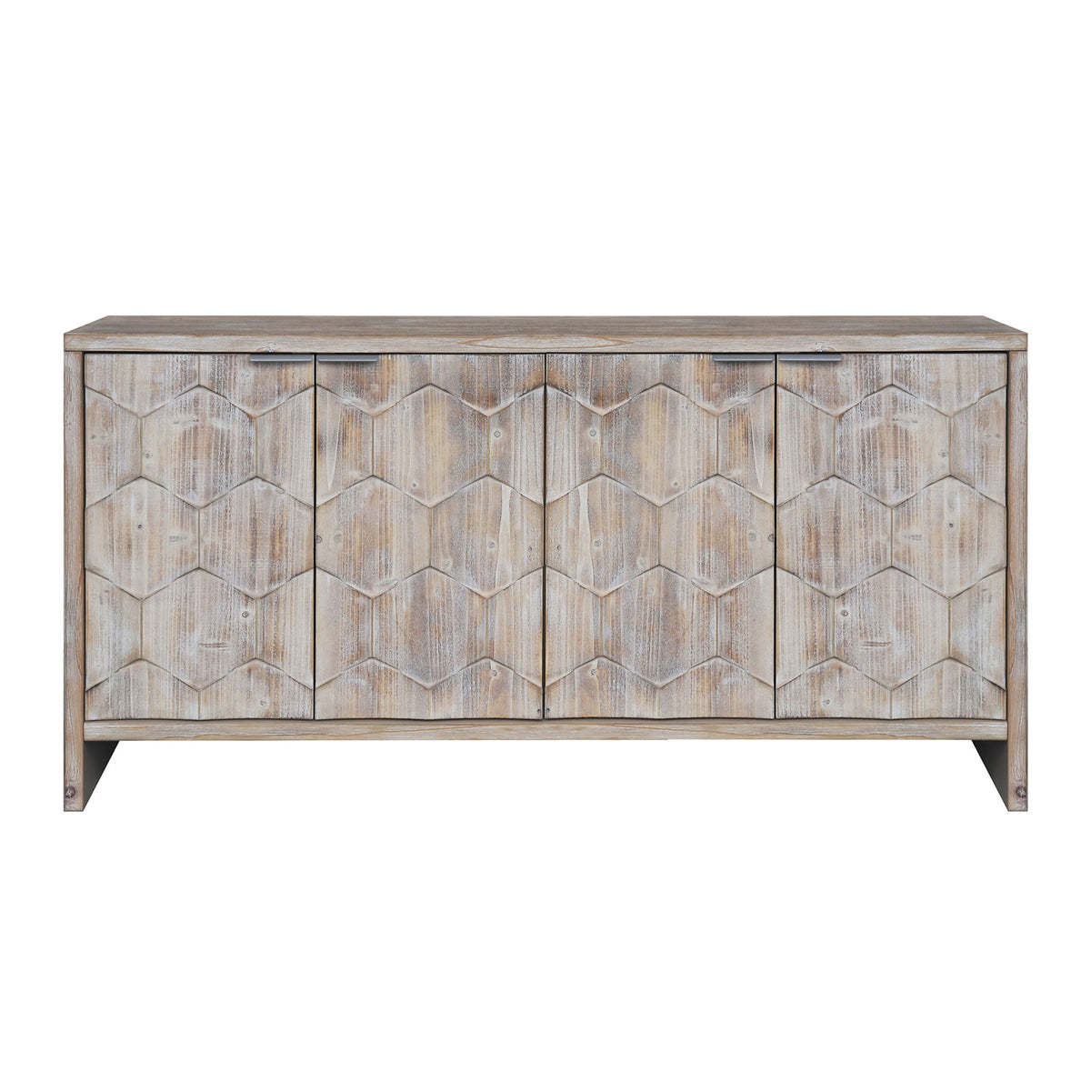 Accent Cabinet Farmhouse Style 4 Door Wooden Cabinet Sideboard Buffet Server Cabinet Storage Cabinet, For Living Room, Entryway, Hallway, Office, Kitchen And Dining Room