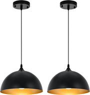 2 Farmhouse Dome Pendant Lights