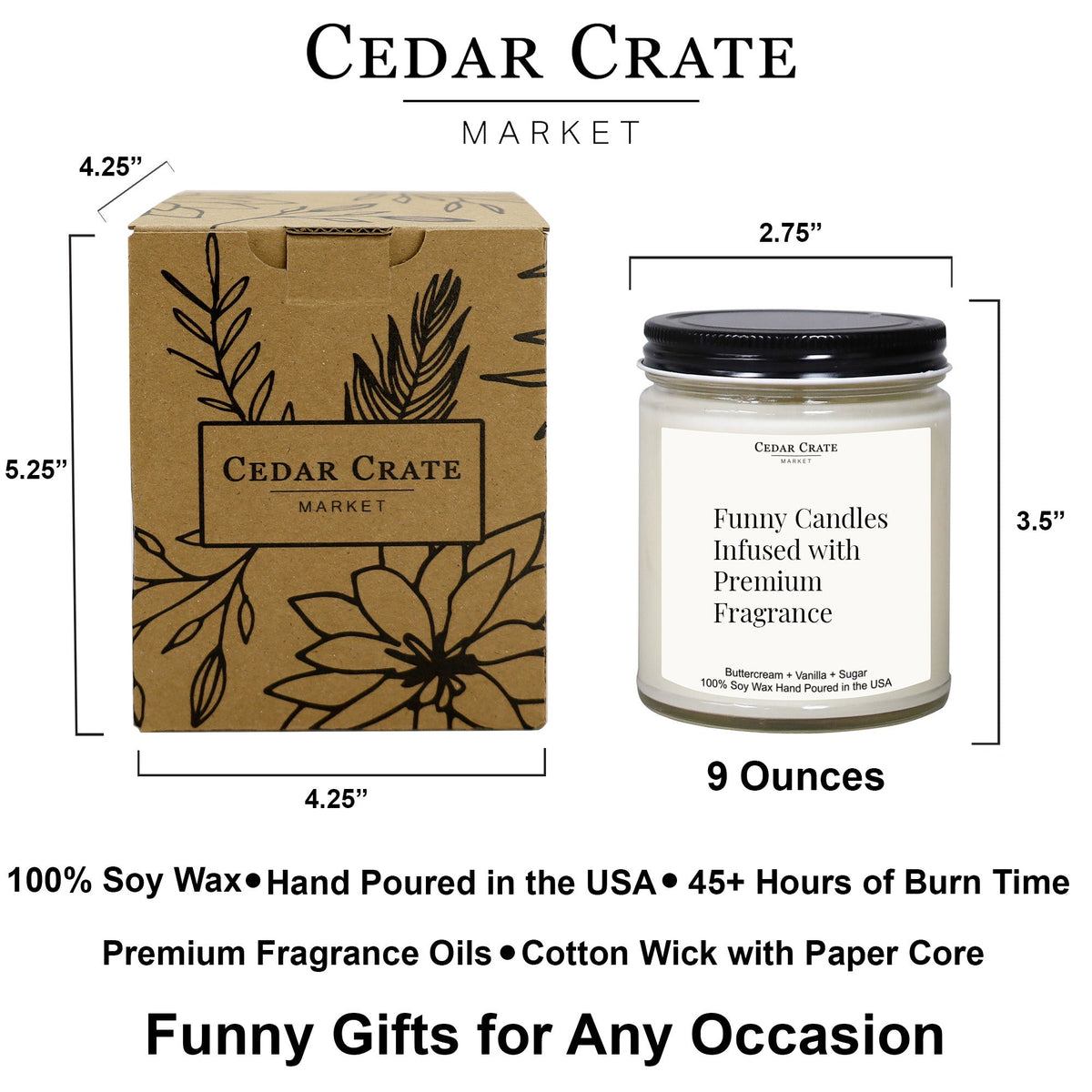 Christmas Candles - Fresh Cut Christmas Trees 9 oz Soy Jar