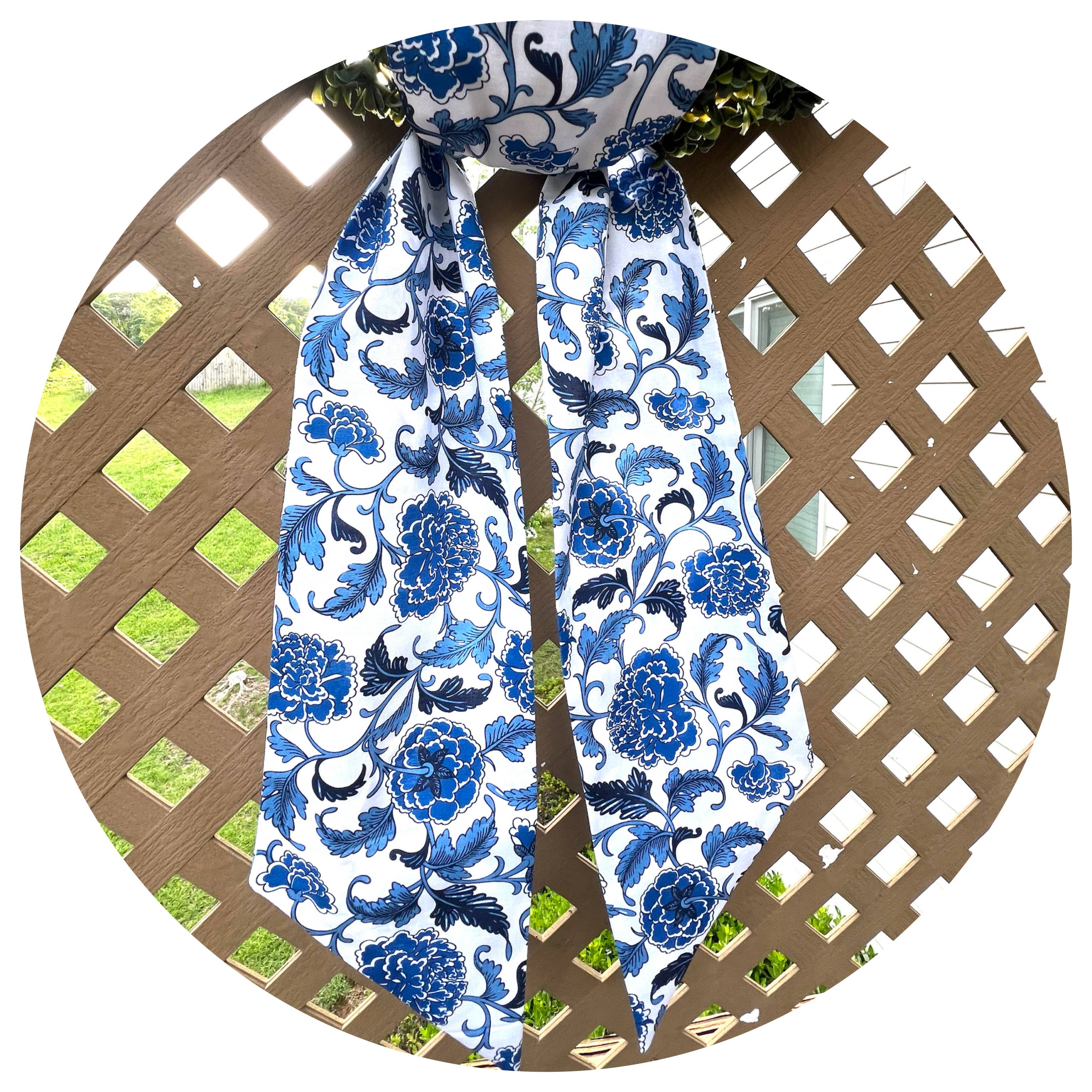 Blue Ming Floral Sash: 54 Inches