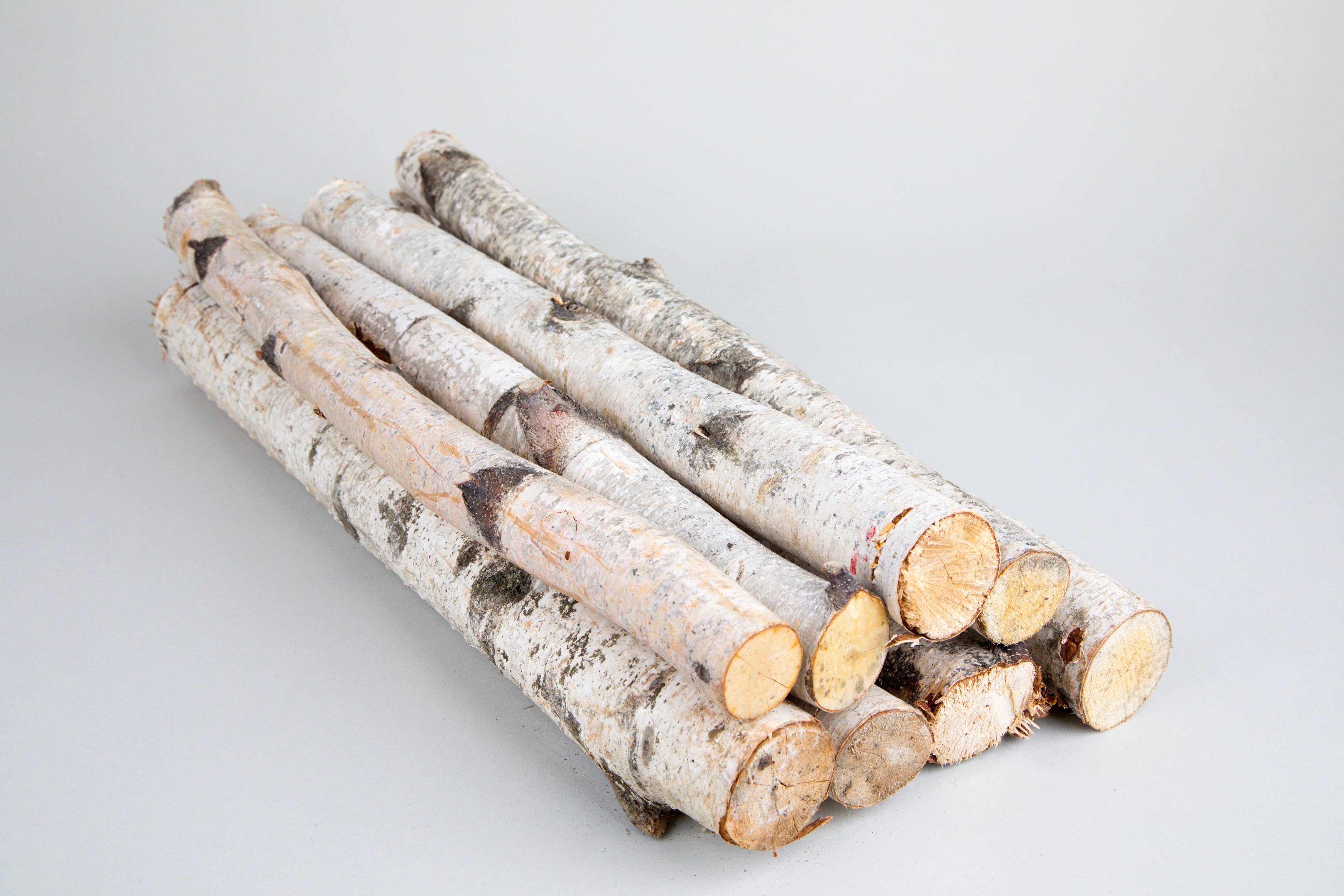 Natural Birch Logs 18–24 Inches Long: 1-2.5 Inch Diameter