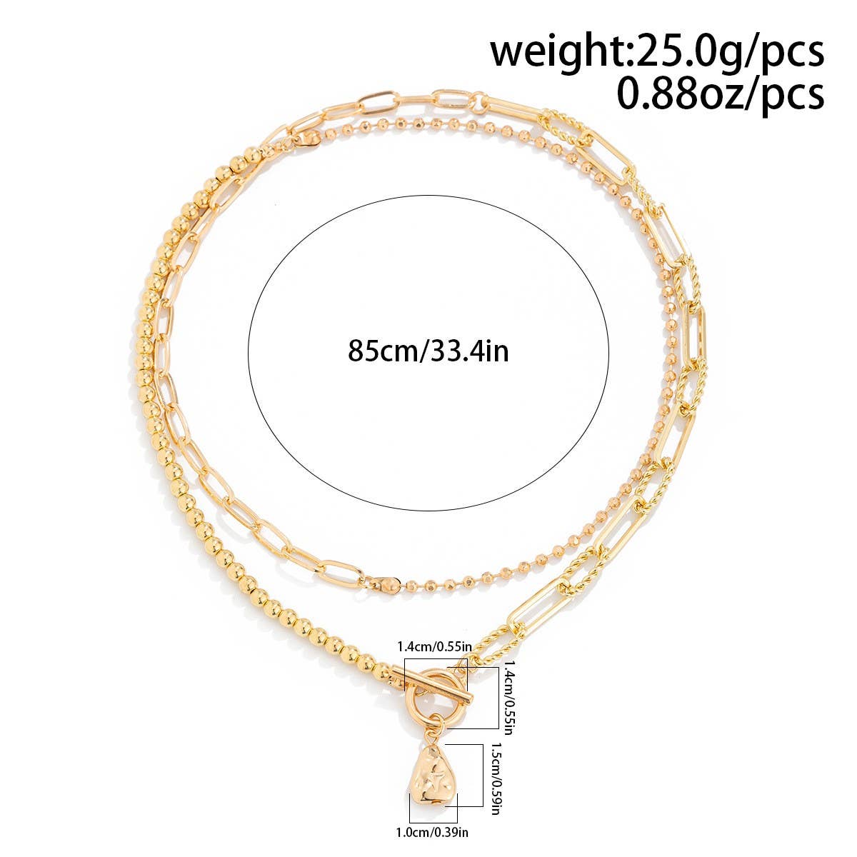 NICHE IMITATION PEARL OT BUCKLE TASSEL NECKLACE_CWAJE1805: TYPE1 / (OS) 2