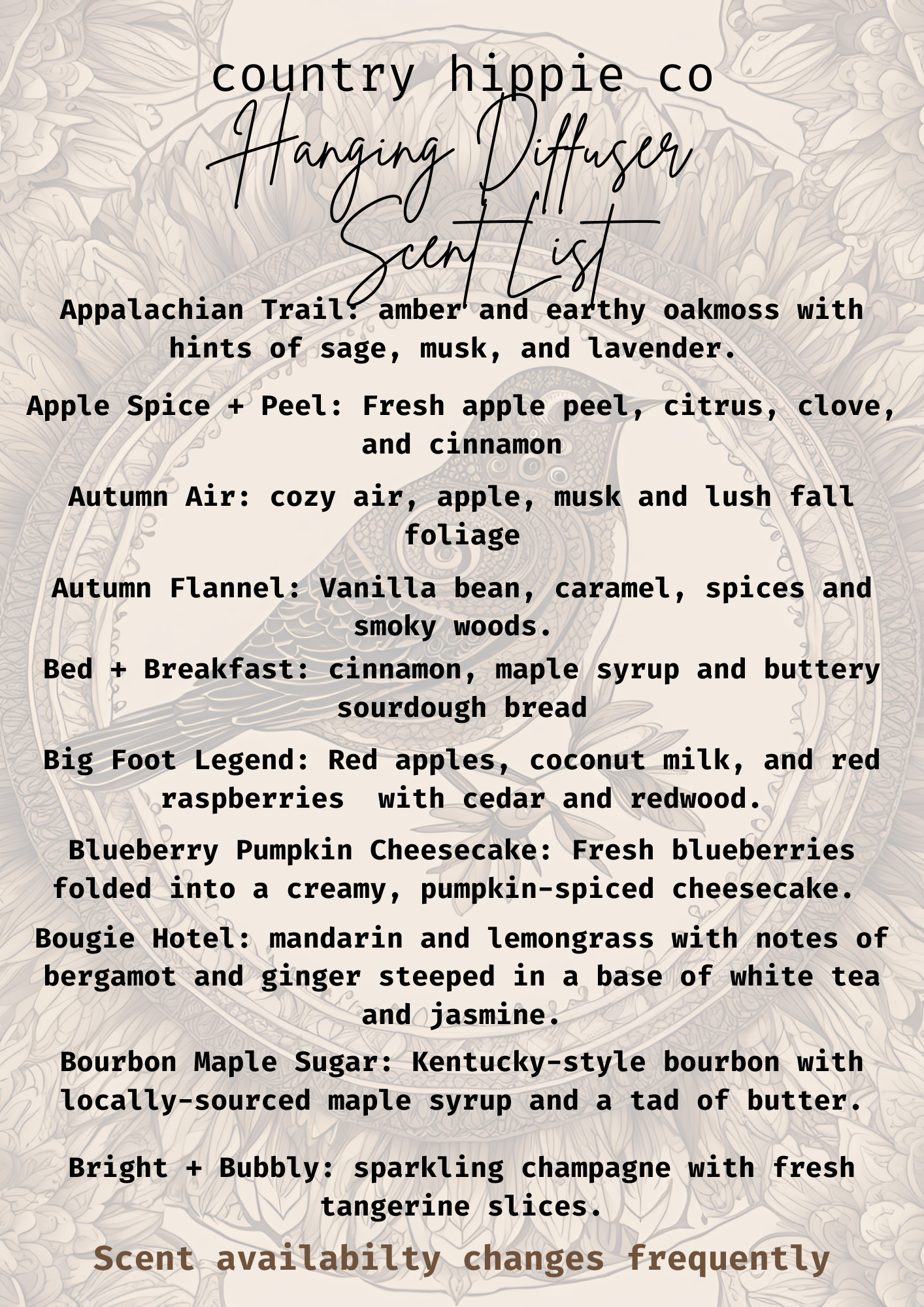 Hanging Car/Closet Fragrance Diffuser: Autumn AIr