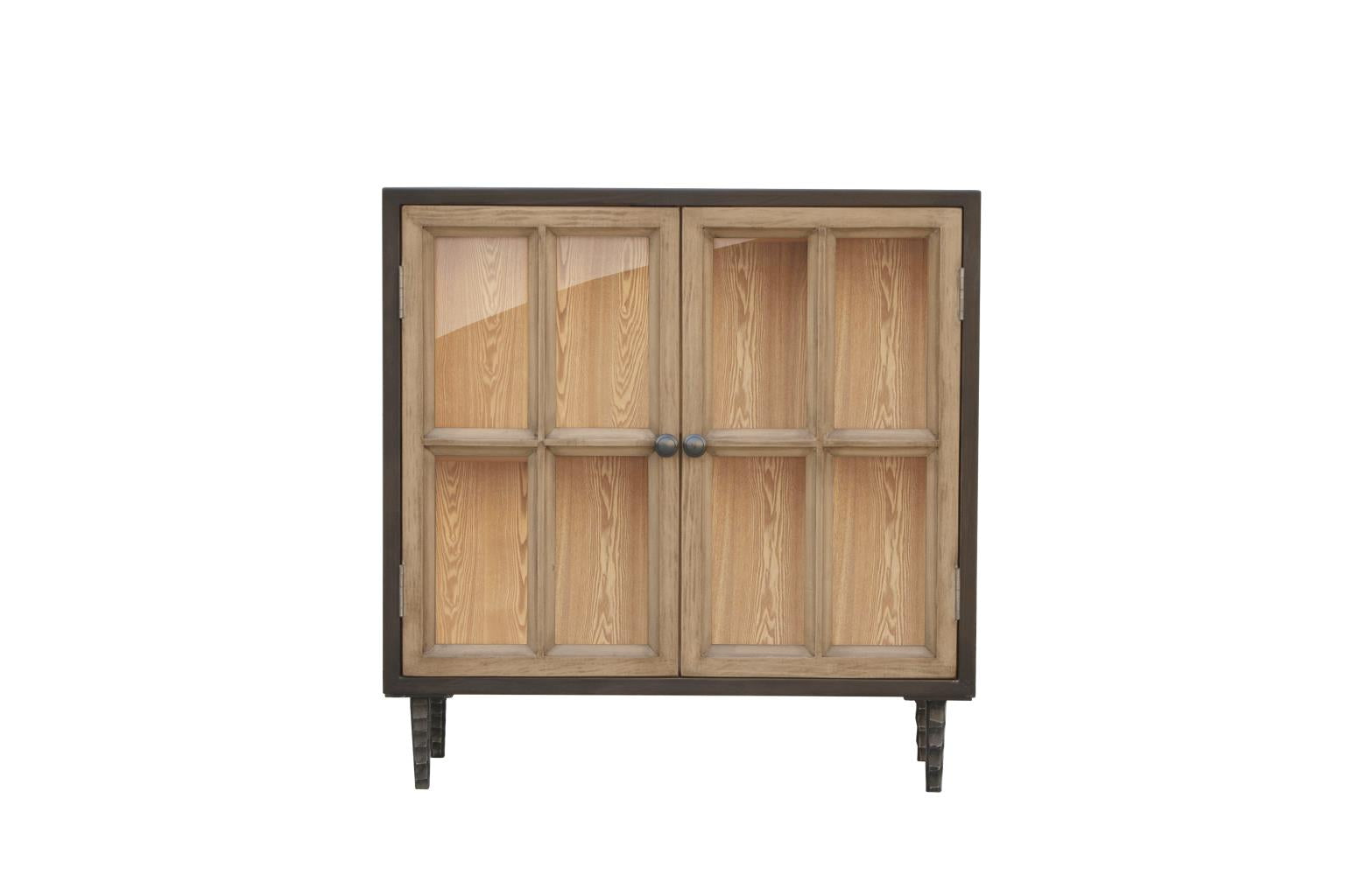 Camden Accent Cabinet Espresso / Natural Doors