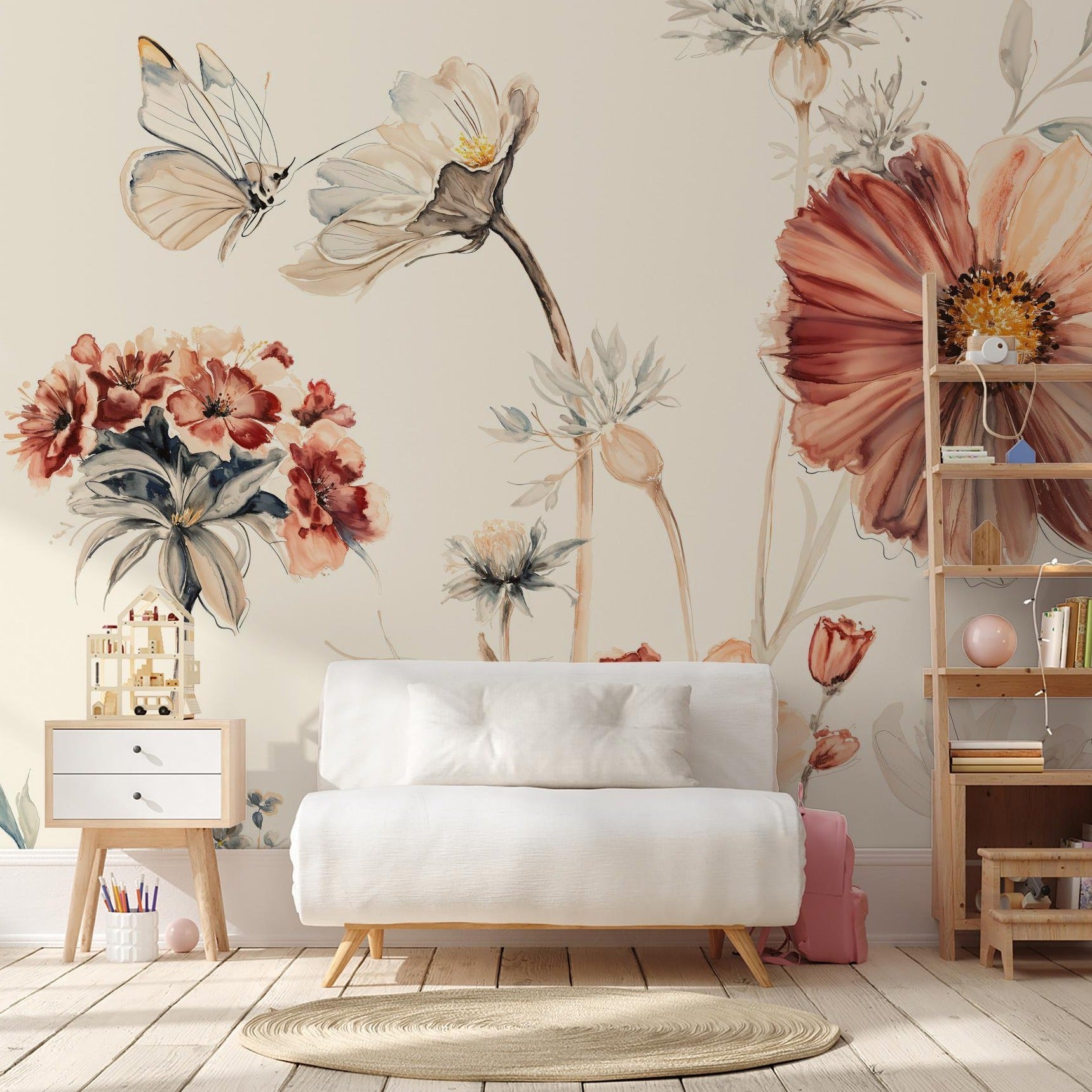 Wildflower Dreams Wallpaper (Cream)