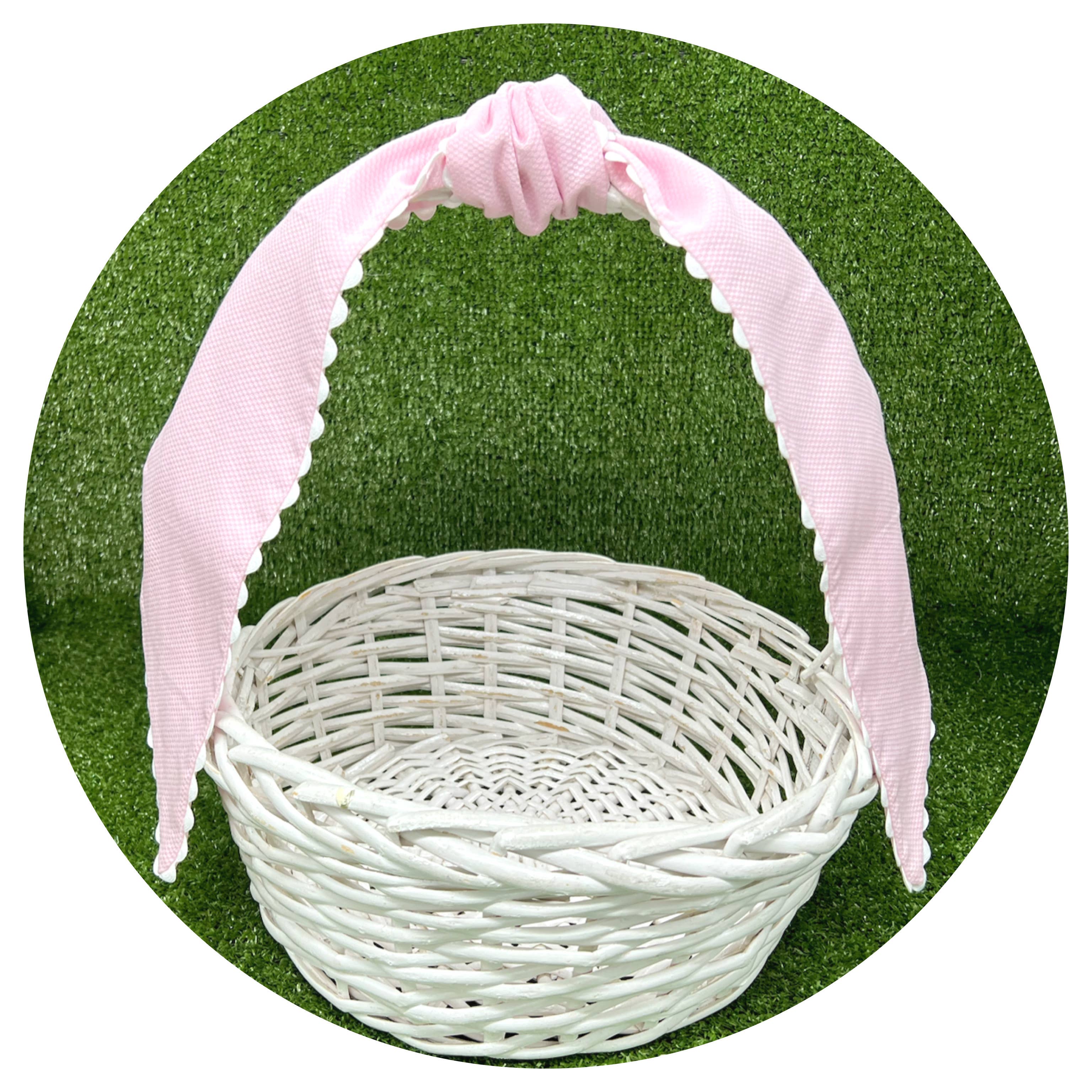 Color Cotton Pique Sash with Trim: White / 44 inches