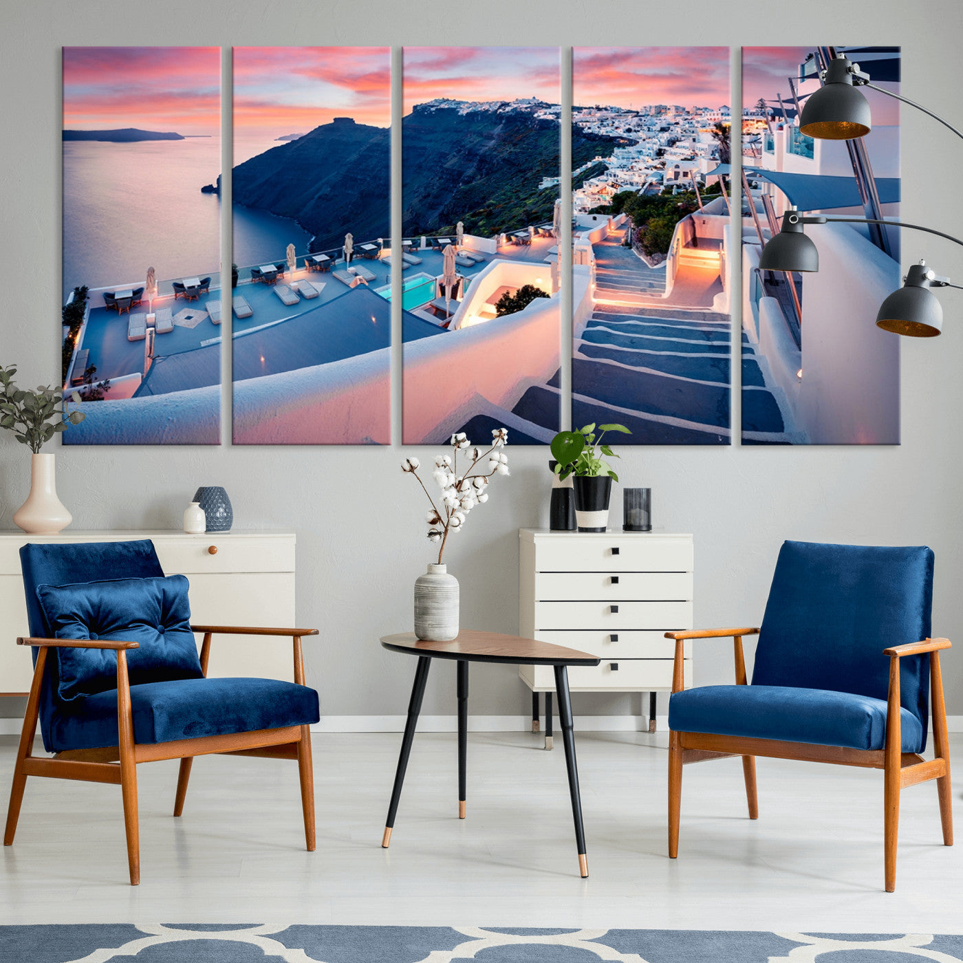 Greece Santorini Wall Art Landscape Canvas Print