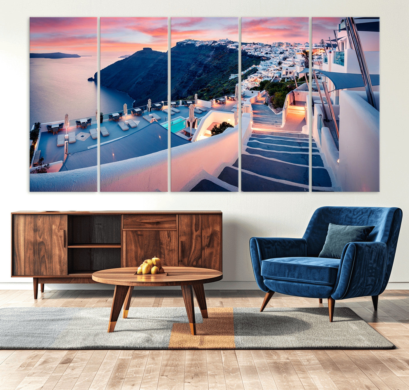 Greece Santorini Wall Art Landscape Canvas Print