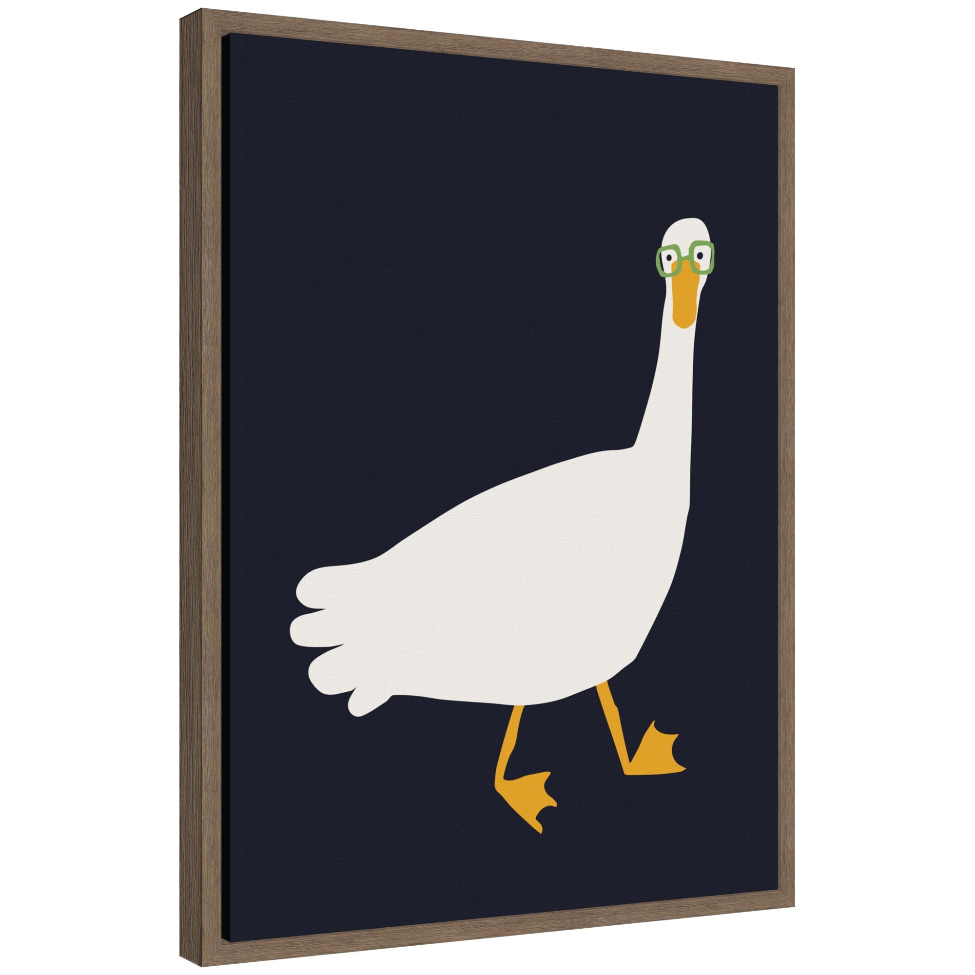 Sylvie Farm Duck Framed Canvas by Hannah Beisang