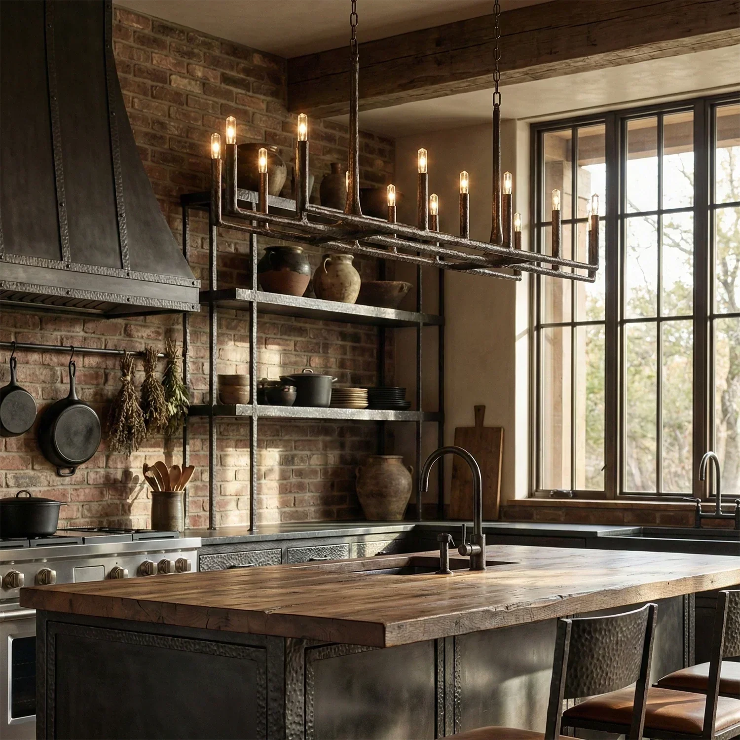 Avarit Forged Round Chandelier