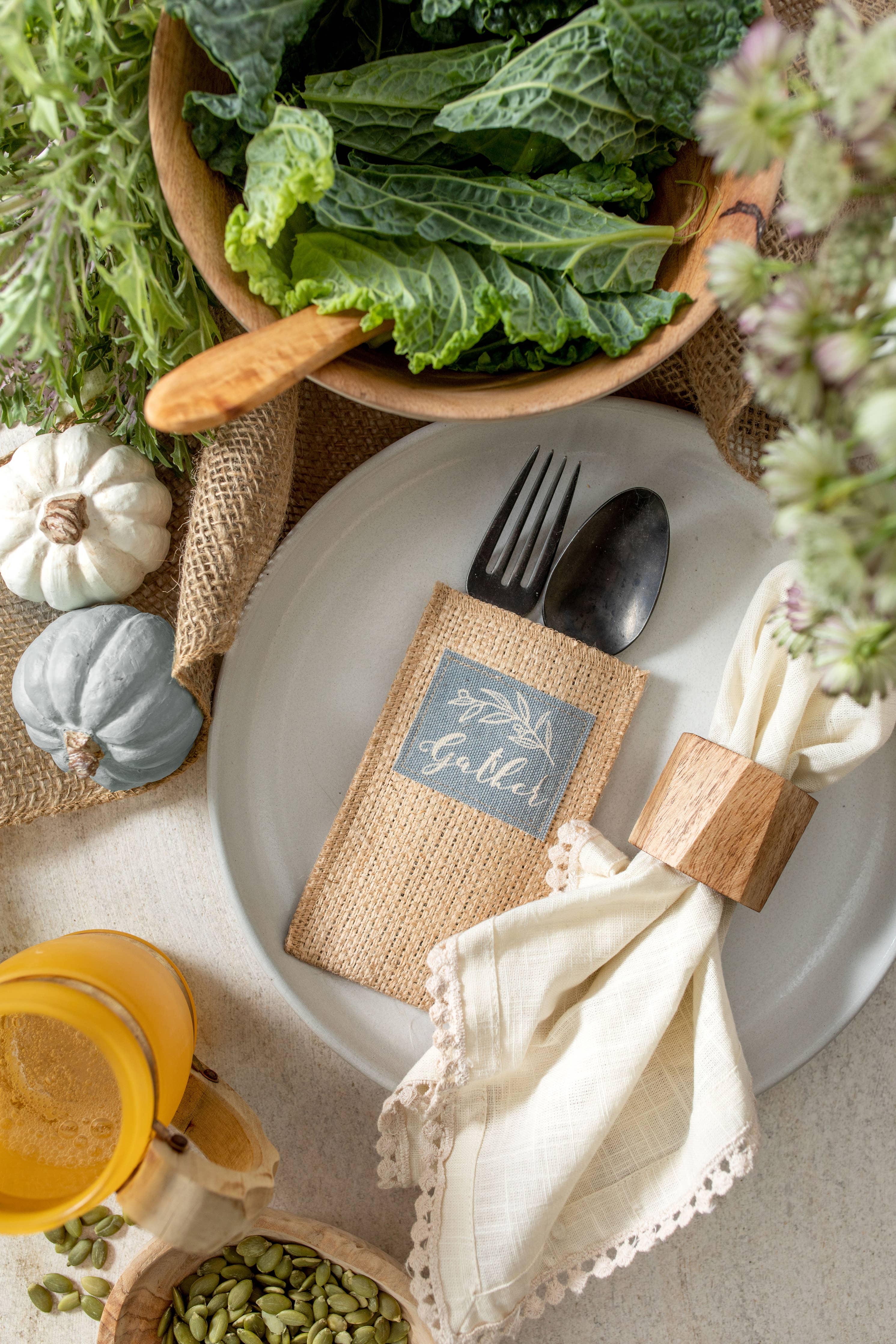 Gather Slate - Flatware Pouch