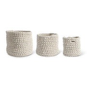 Cream Woven Rope Basket - 3 Sizes