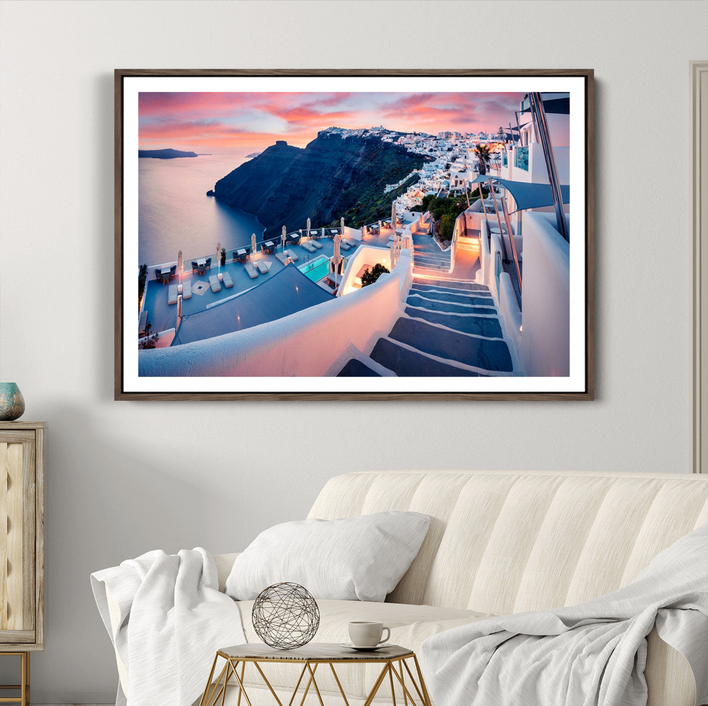 Greece Santorini Wall Art Landscape Canvas Print