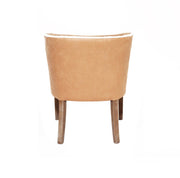 Charlie Dining Chair Natural / Camel Faux Leather with Shearling Welt - KD