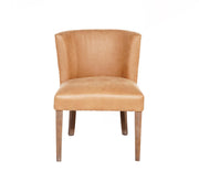 Charlie Dining Chair Natural / Camel Faux Leather with Shearling Welt - KD