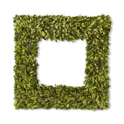 Square Preserved Natural Boxwood Wreath ~ 24 Inch