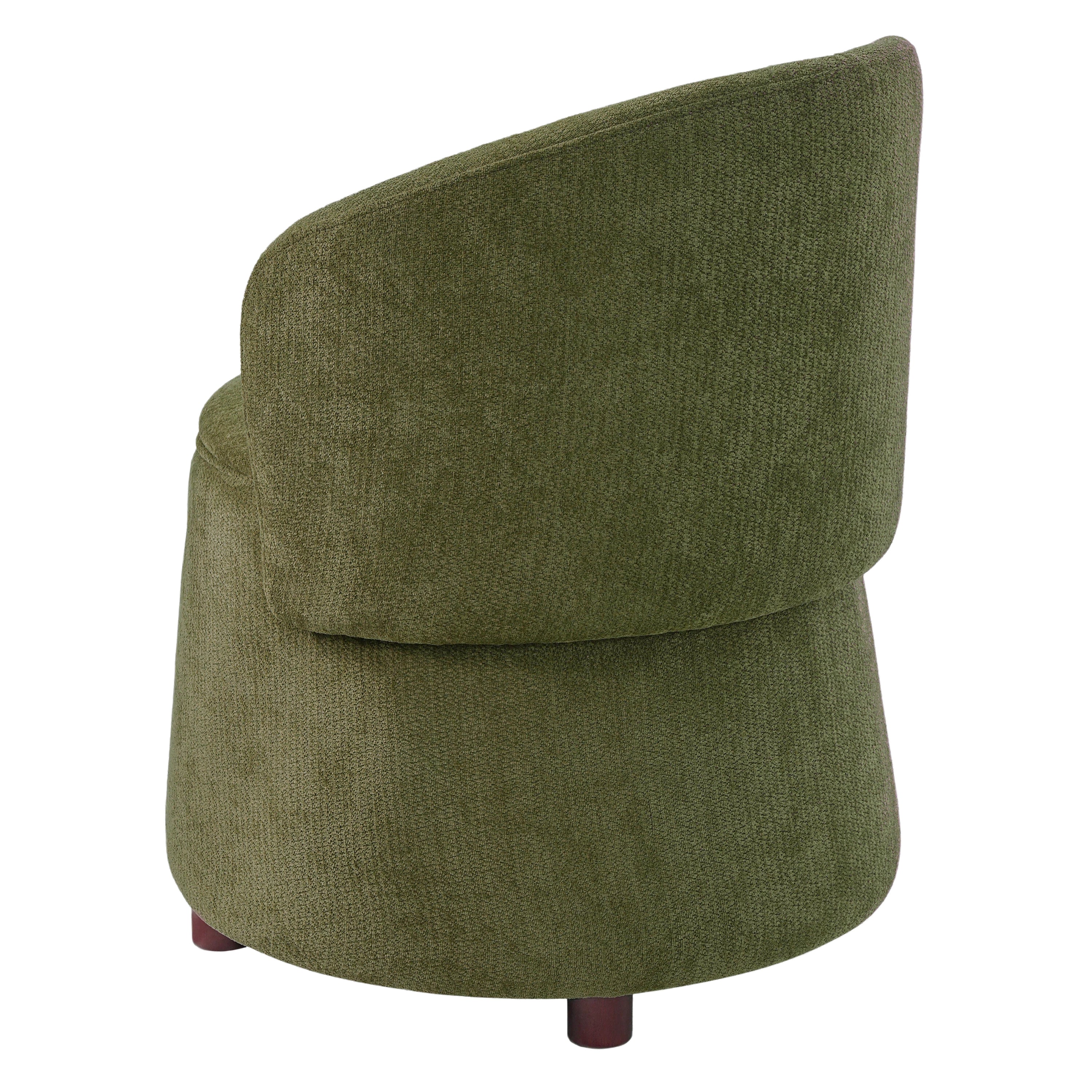 Green Pet Friendly Chair with Hidden Pet Nook and Convertible Stool