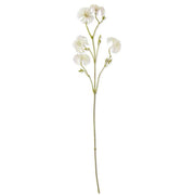 25 Inch Cream & Purple Flocked Clematis Spray