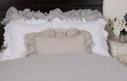 Tara High-Quality Fine Linen Pillow Sham: Greige / King 20"x36"