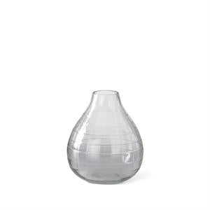 Etched Tear Drop Clear Glass Vase ~ 3 Sizes