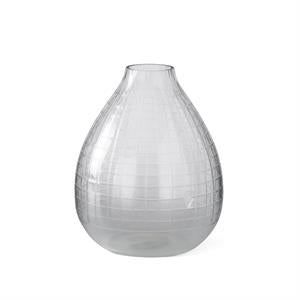 Etched Tear Drop Clear Glass Vase ~ 3 Sizes