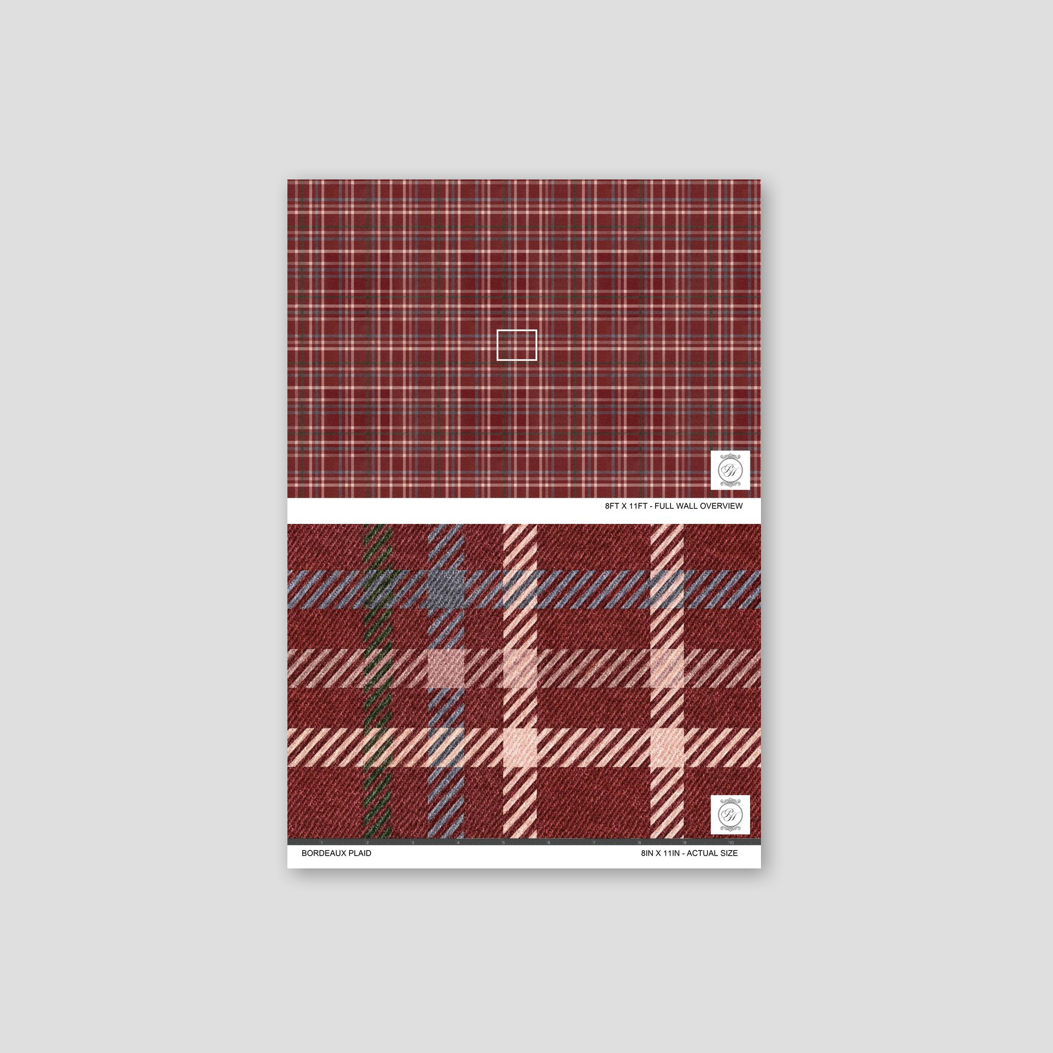 Bordeaux Plaid Wallpaper