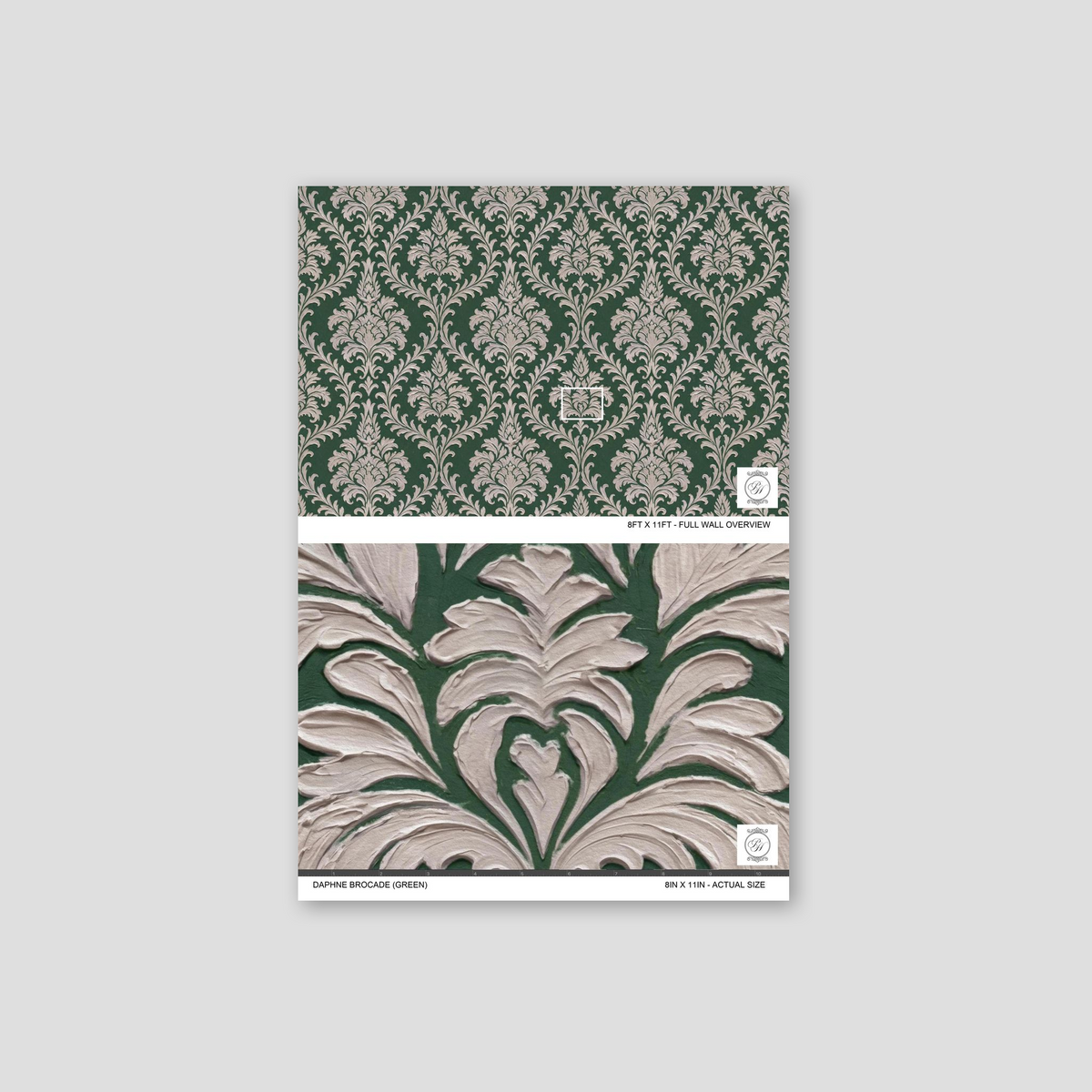 Daphne Brocade (Green) Wallpaper