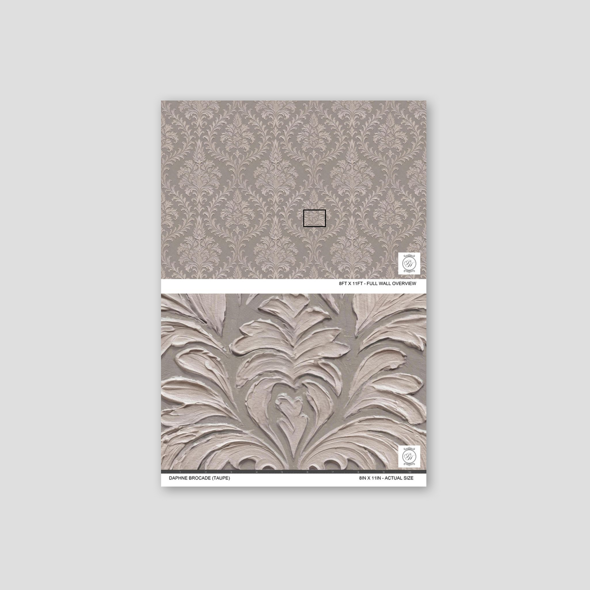 Daphne Brocade (Taupe) Wallpaper