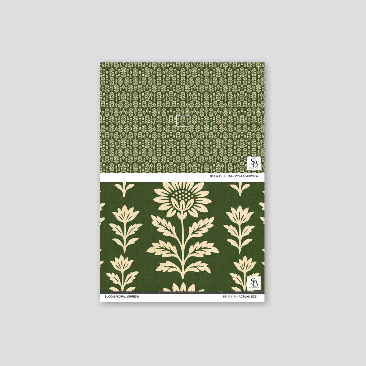 Bloom Floral (Green) Wallpaper