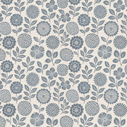 Folkflower (Blue) Wallpaper