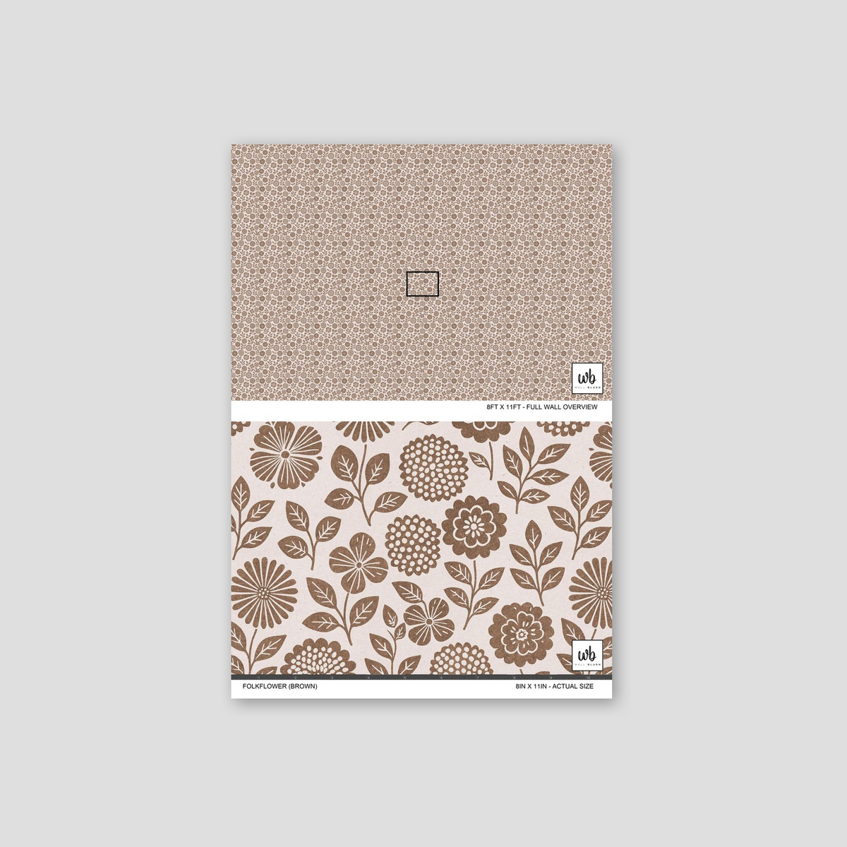 Folkflower (Brown) Wallpaper