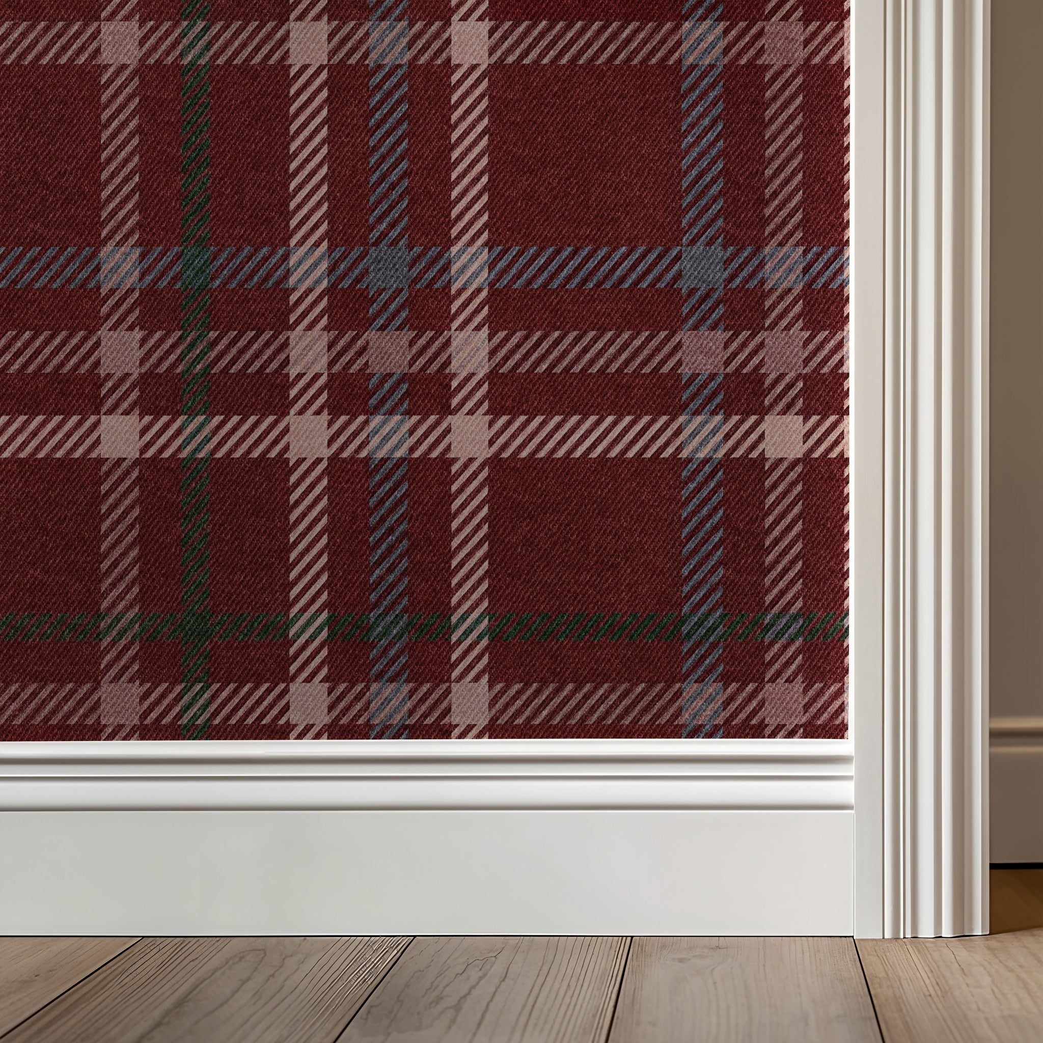Bordeaux Plaid Wallpaper