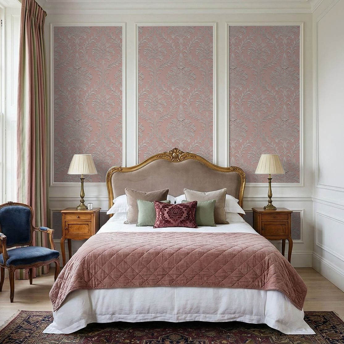 Daphne Brocade (Blush) Wallpaper