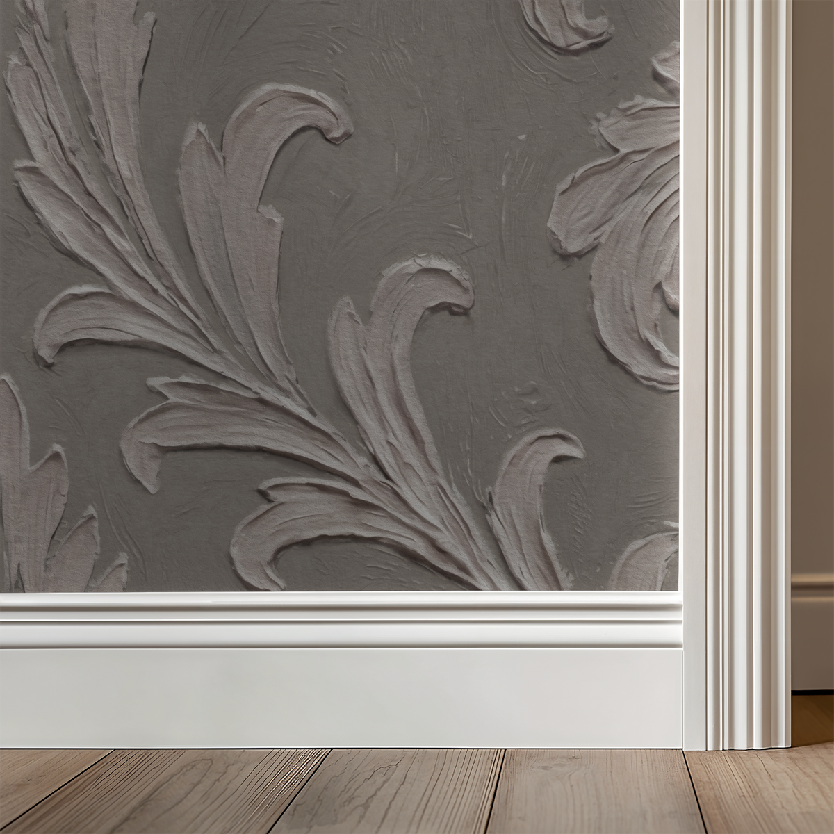 Daphne Brocade (Taupe) Wallpaper