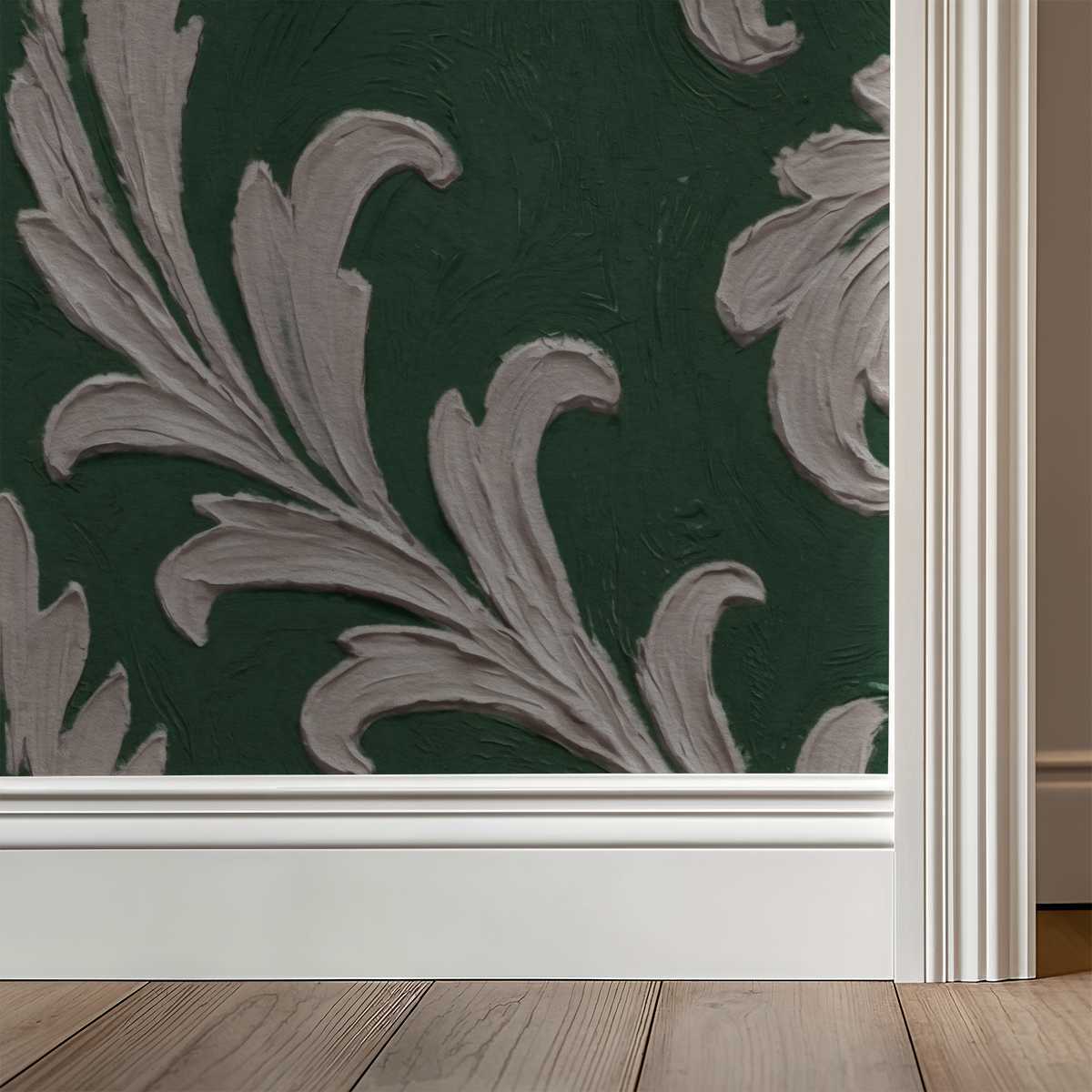 Daphne Brocade (Green) Wallpaper