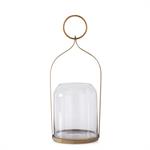 Round Antiqued Gold Metal Lanterns w/Open Dome Glass Containers ~ 3 Sizes