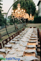 Over the Table Curved Hanging Chandelier, Cake or Floral Display Stand