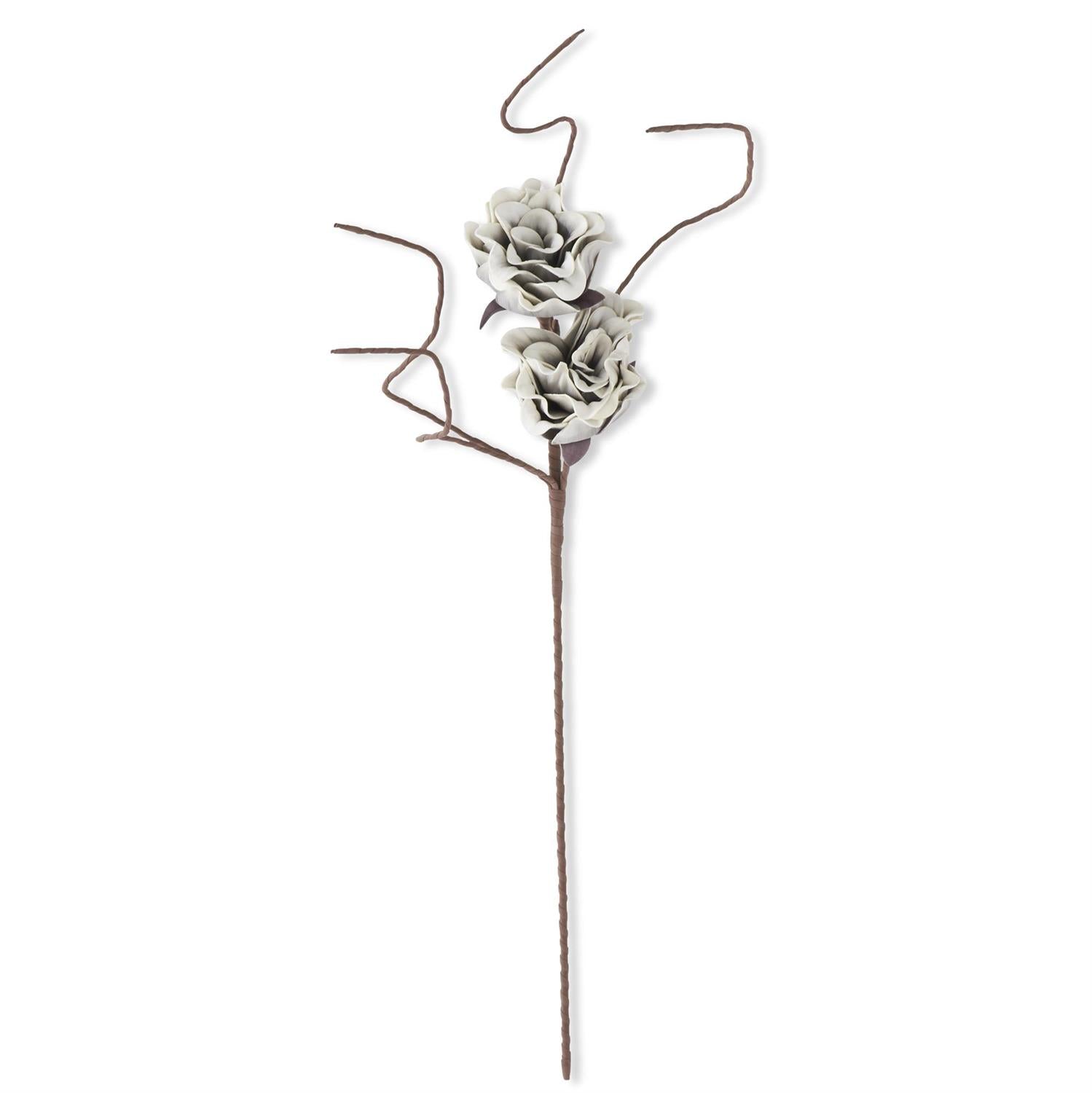 42 Inch Gray & White Eva Double Stem