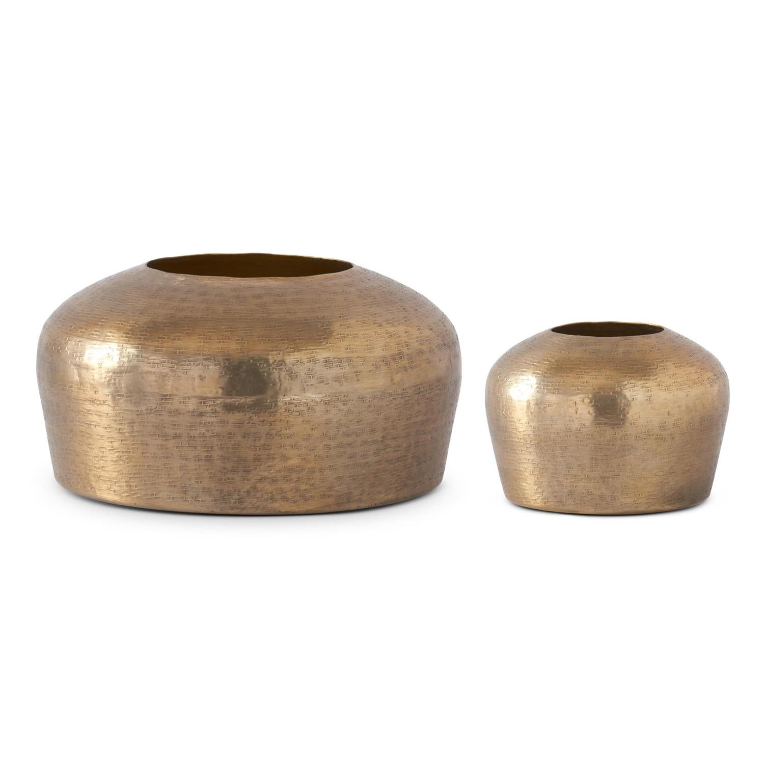 Textured Gold Vases ~ 2 Sizes