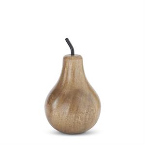 Carved Wood Pears w/Black Metal Stem