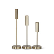 Slender Gold Metal Taper Candleholder ~ 3 Sizes