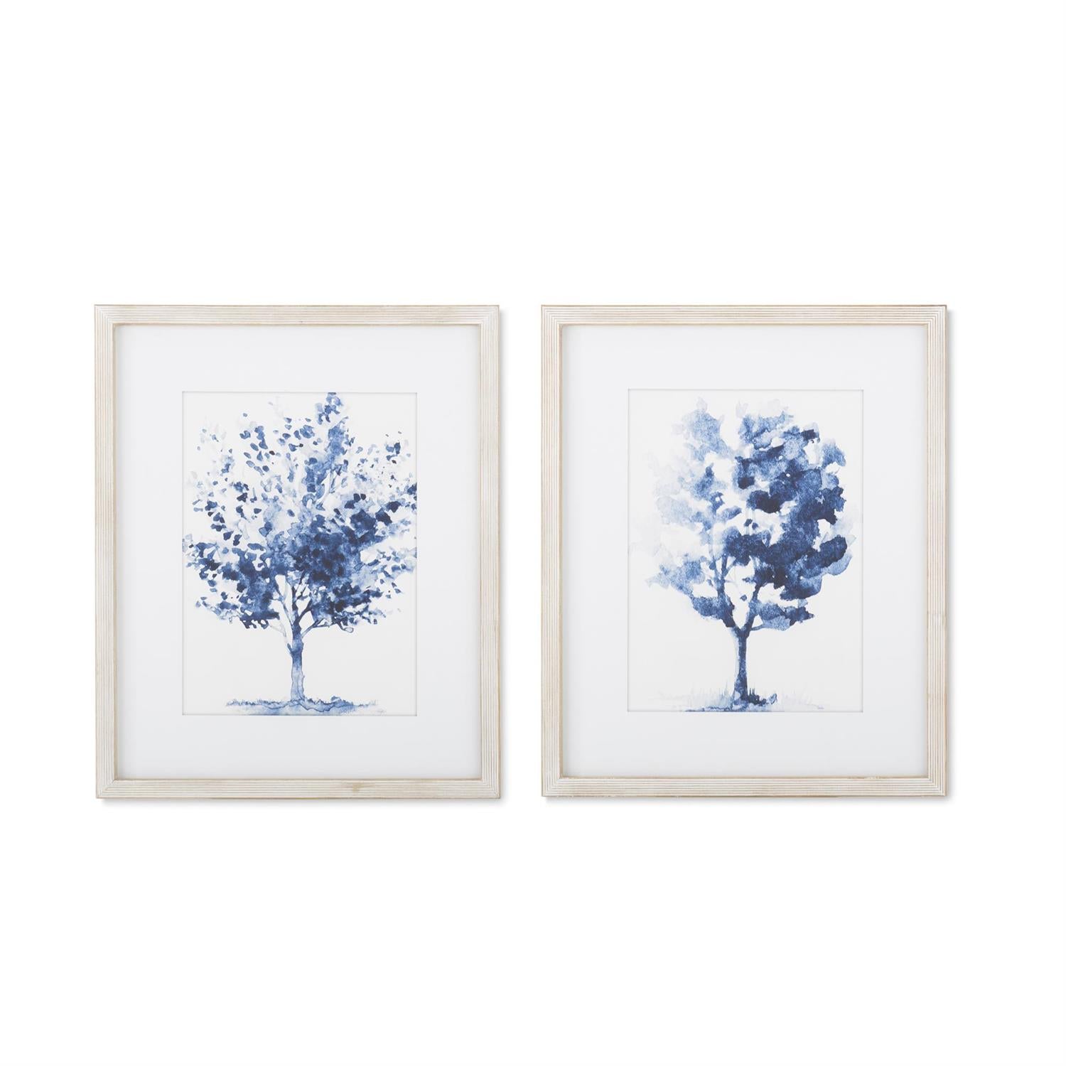 Natural Framed Blue Tree Prints ~ 2 Styles