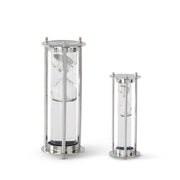 Metal & Clear Glass Liquid & Sand Hourglass