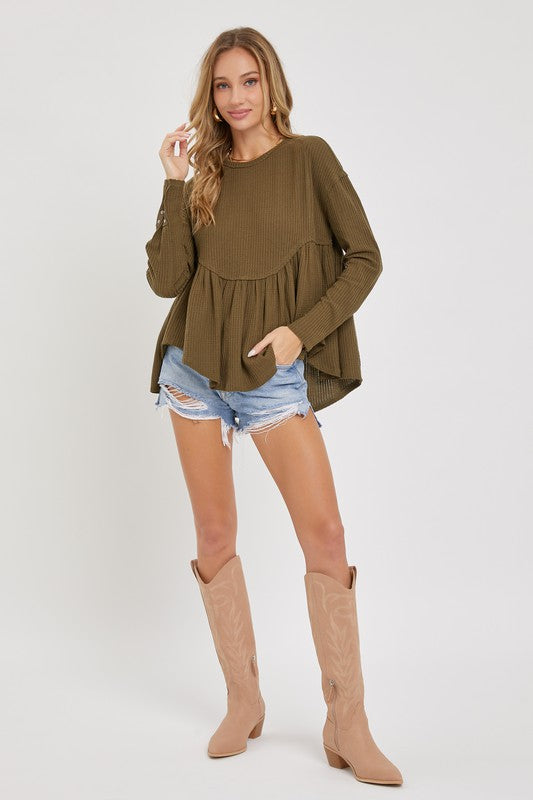BABYDOLL SLOUCHY TOP - 2 Colors - 30% OFF