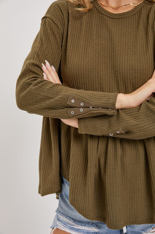 BABYDOLL SLOUCHY TOP - 2 Colors - 30% OFF