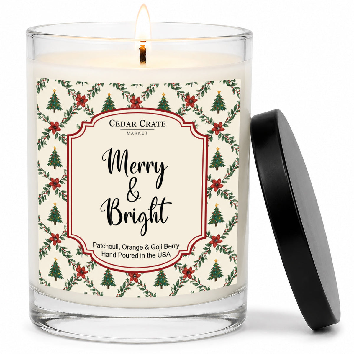 Funny Christmas Candles - Merry & Bright Golden Patchouli