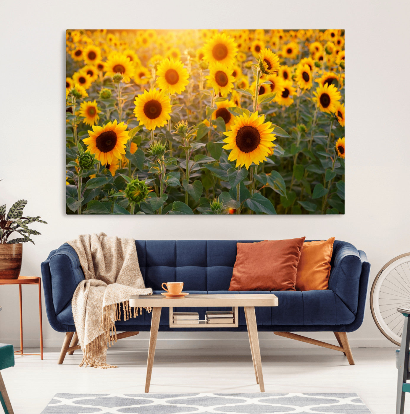 Sunflower Sunshine Wall Art Canvas Print