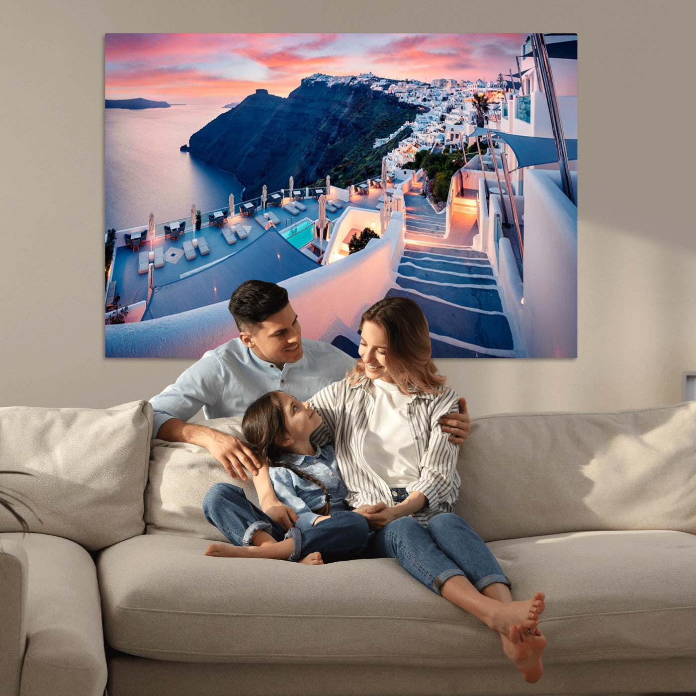 Greece Santorini Wall Art Landscape Canvas Print