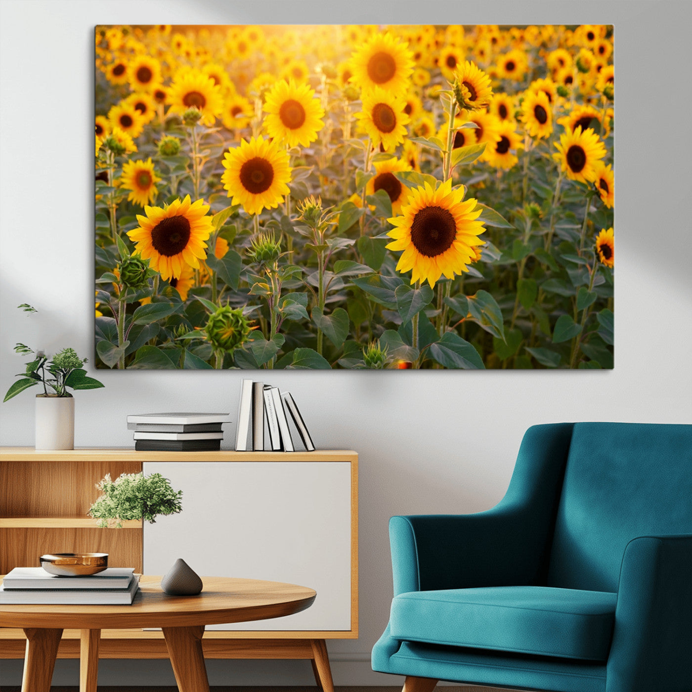 Sunflower Sunshine Wall Art Canvas Print