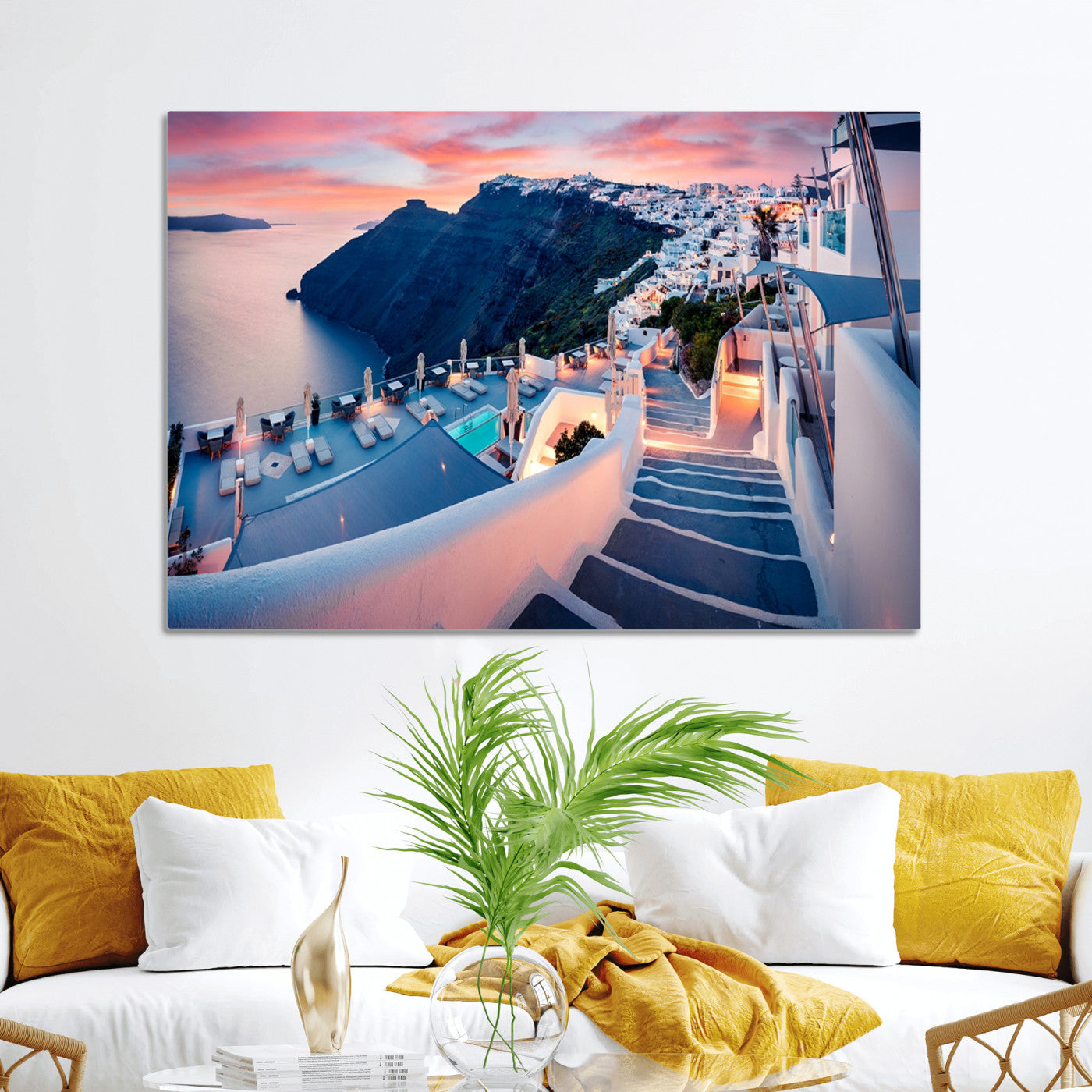 Greece Santorini Wall Art Landscape Canvas Print